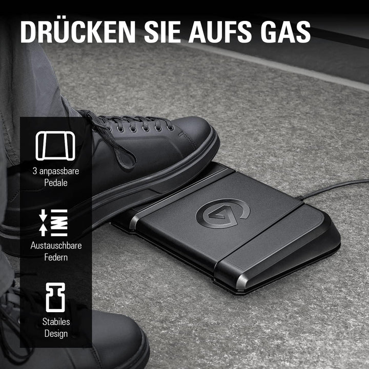 Elgato Stream Deck Pedal – Freihand-Studio-Controller, 3 Makro-Fusspedale, Auslösen von Aktionen in