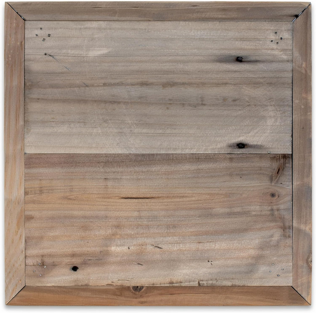 Spetebo Deko Blumenteller natur quadratisch - 30 x 30 cm - Holz Pflanzenhocker mit 4 Füssen - Dekoho