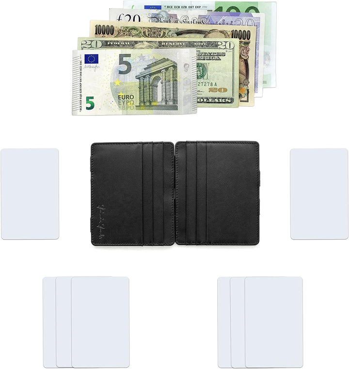 Jaimie Jacobs Flap Boy Slim ohne Münzfach Magic Wallet integrierter RFID Schutz Magischer Geldbeutel