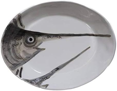 Virginia Casa 6er Set Pastateller Marina alle Motive oval 20x26cm weiss grau
