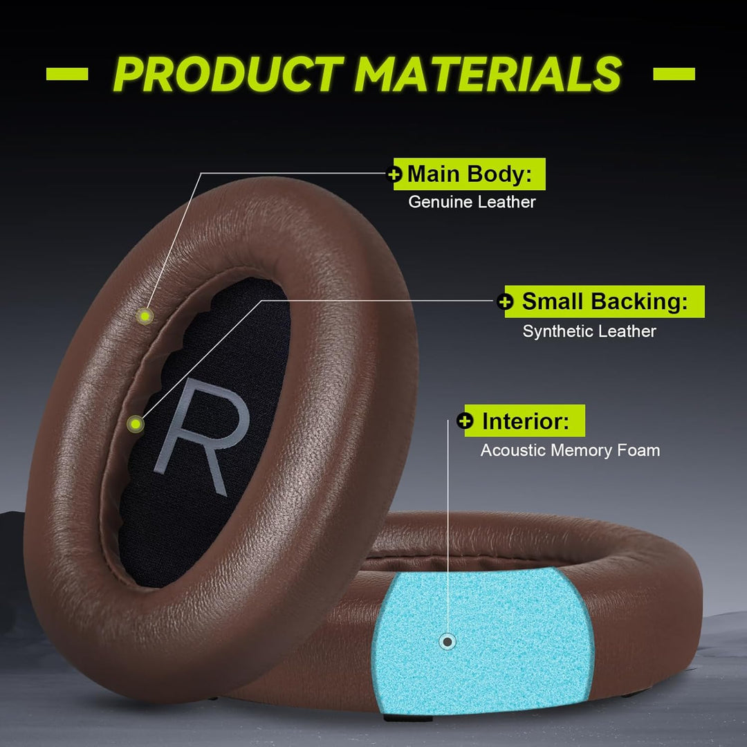 Aurivor Echte Leder Ersatz-Ohrpolster für Bose Noise Cancelling 700 (NC-700) Kopfhörer, Premium NC70