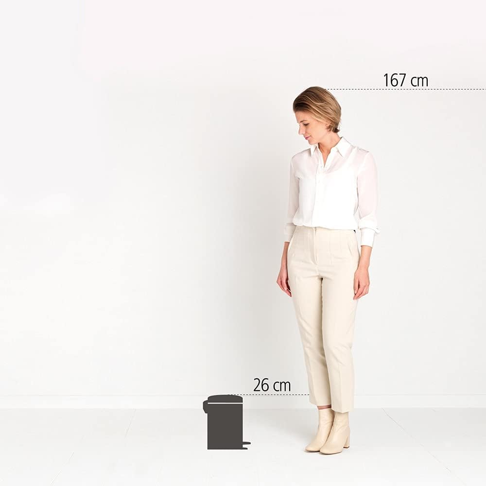 Brabantia 113321 Treteimer mit Inneneimer aus Kunststoff, stahl, MattSchwarz, 3Liter 3 Liter Matt Bl