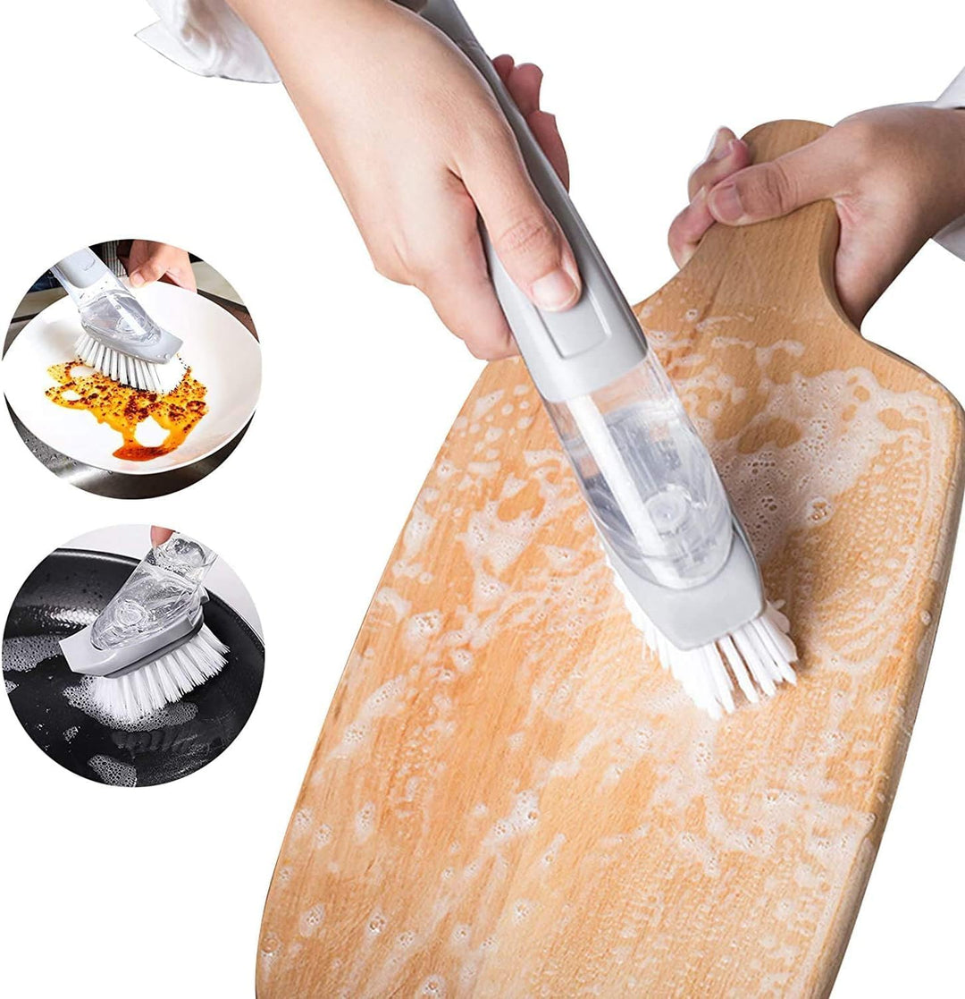 Befüllbare Spülbürste, 3 Stück Spülbürste Mit Spülmittelspender Küchenbürste Für Topf, Pfanne, Spüle