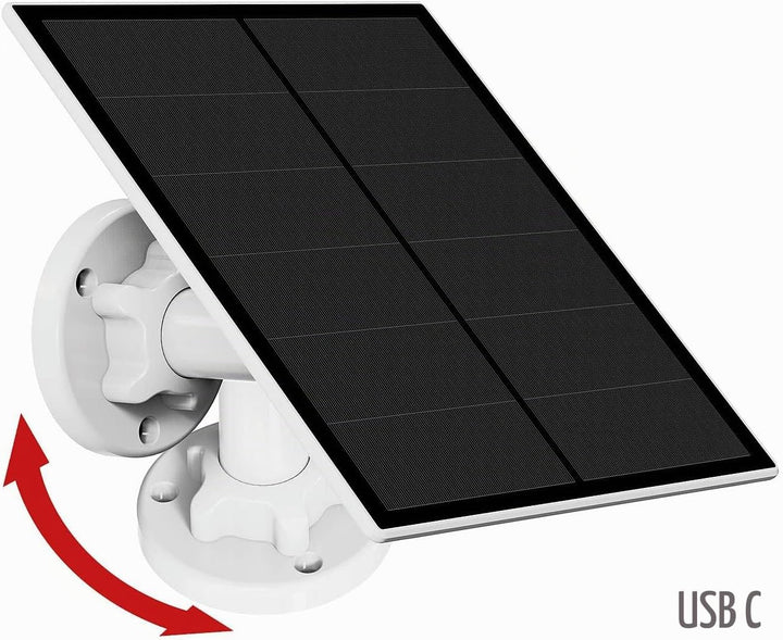revolt Solarpanel 5V: Solarpanel für Akku-IP-Kameras mit USB-C, 5 Watt, 5 V, IP65 (5 Volt Solar Pane