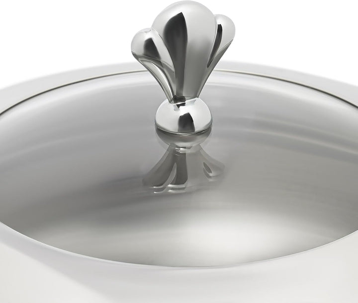 Rund Chafing Dish 28cm Edelstahl Esszimmer Herd Chafing Dish Food Warmer ohne Ohren für Buffet-Resta