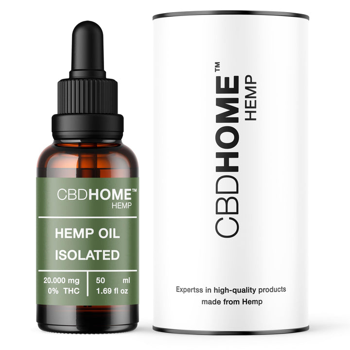 Hanföl 20% Isolat - 50 ml - Basis aus bio-zertifiziertem Kokosöl und Hanfsamenöl - Kaltgepresst - Oh