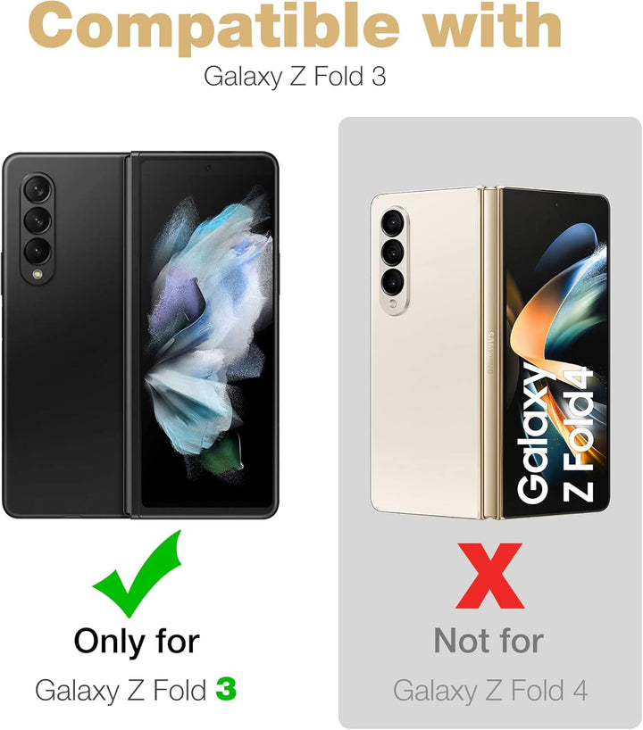 Dexnor für Samsung Galaxy Z Fold 3 5G (2021) Hülle, Full-Body Dual Layer Rugged Case mit eingebautem