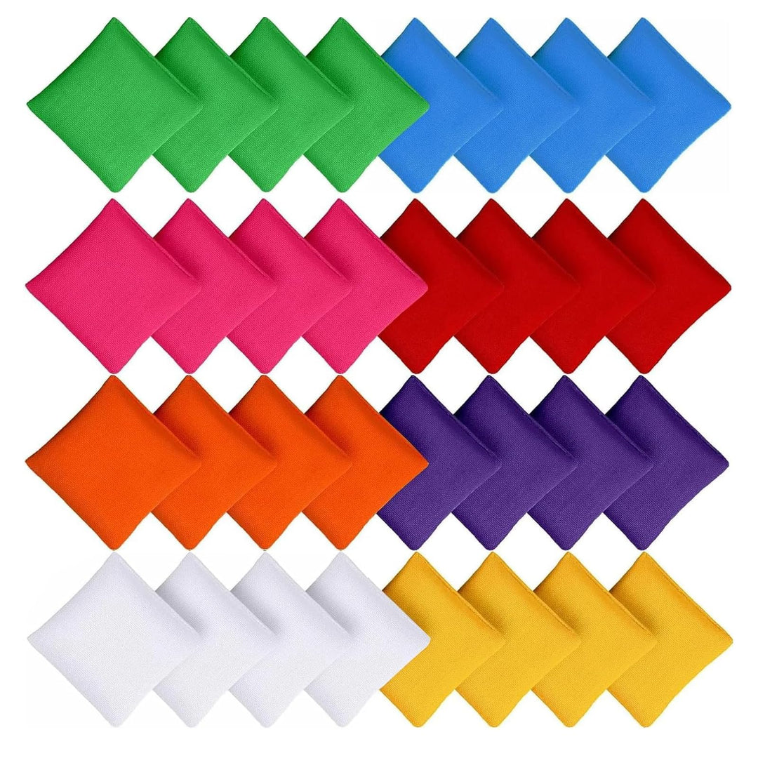 32 Stück Bohnensäckchen, Bunte Bean Bags, Sitzsäcke Werfen, mit Quarzsand Füllen 7 x 7cm Sitzsäcke W