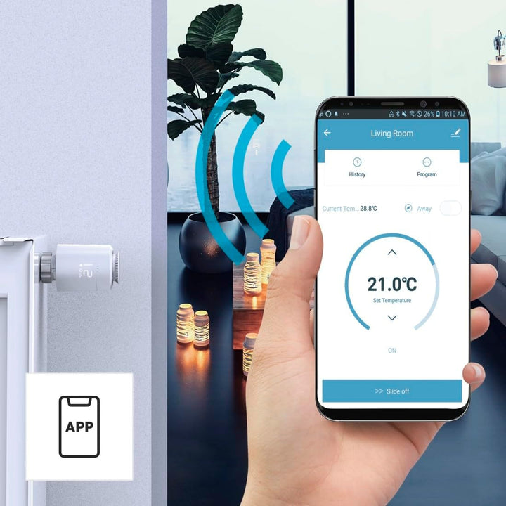 Smartes Heizkörperthermostat, Erweiterung für Hama WLAN-Heizungssteuerung, weiss Extra klein Single,