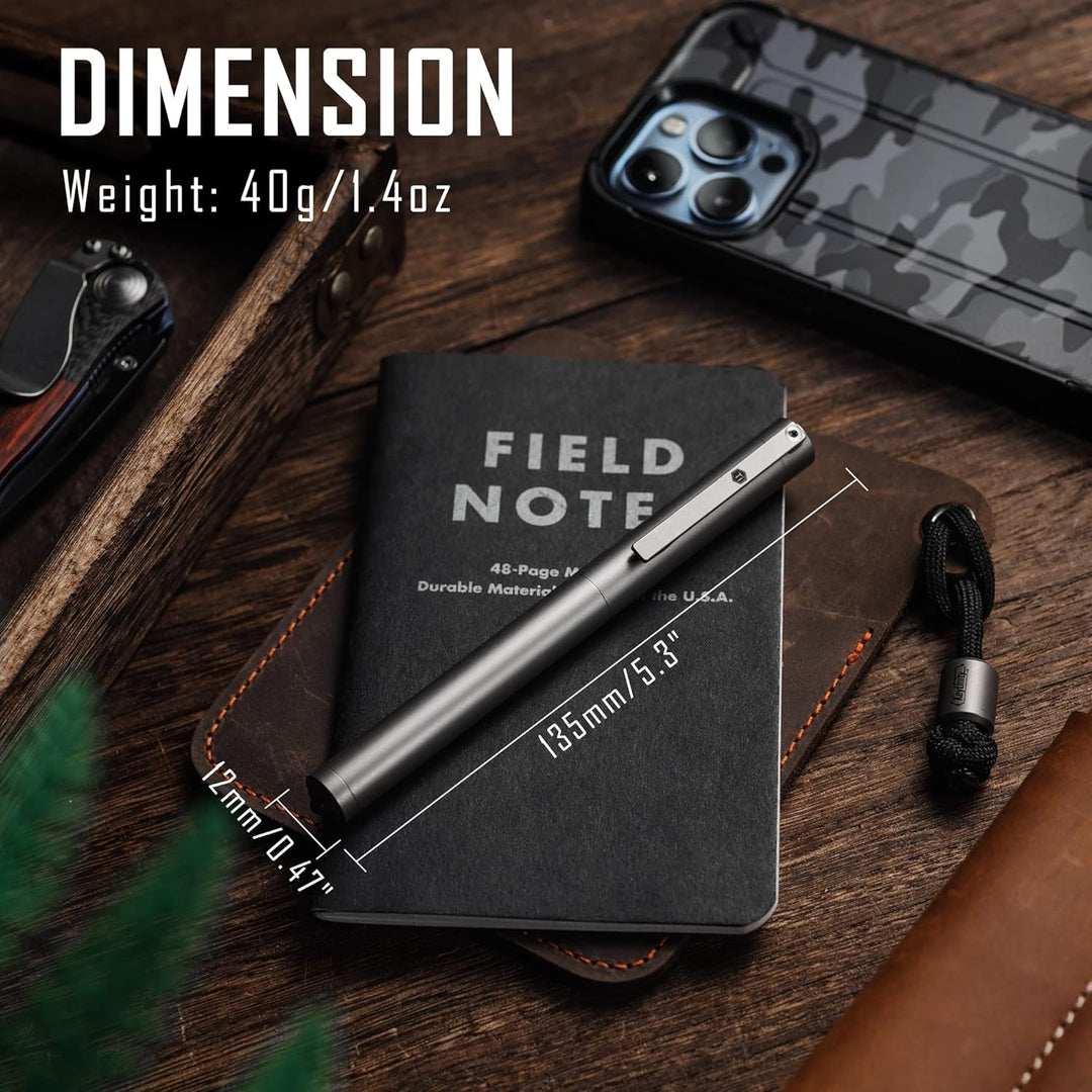 KeyUnity KP02 Füllfederhalter, feine Feder mit Tintenkonverter, Kalligraphiestift aus Titanlegierung