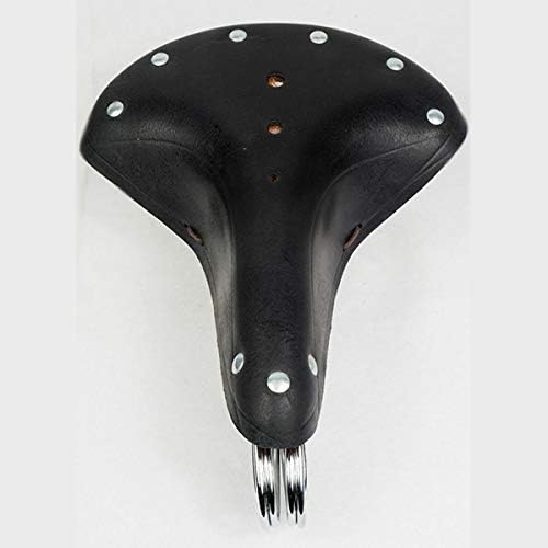 Fahrradsitz, Baceyong Bequemer Fahrradsattel, Vintage klassischer Rindsleder Fahrradsitz mit Federn