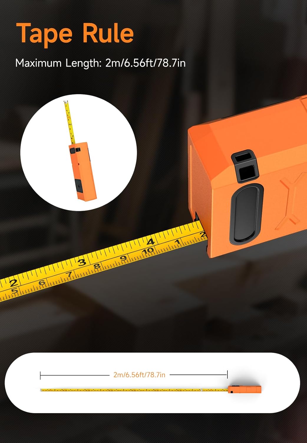 Aicevoos R9 Laser Entfernungsmesser Hohe Genauigkeit, 60 m, Laser-Massband, Compaktes Laser-Messgerä