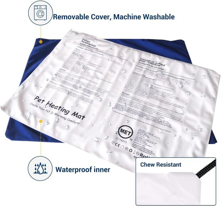 Enjoying Haustier-Heizkissen für den Innenbereich, 60 x 45 cm Katzendecke, 7 Stufen Einstellbare Tem