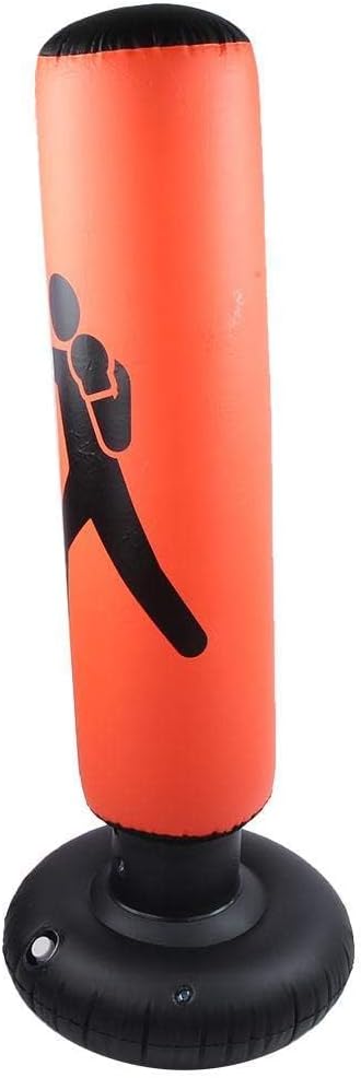 Boxsack 160cm Aufblasbarer Freistehender Fitness-Standbeutel zur Druckentlastung beim Bodybuilding(O
