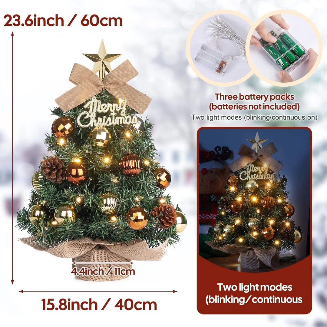 Mini Weihnachtsbaum Kleiner Weihnachtsbaum mit Beleuchtung LED Tisch Weihnachtsbaum klein künstlich