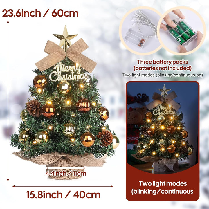 Mini Weihnachtsbaum Kleiner Weihnachtsbaum mit Beleuchtung LED Tisch Weihnachtsbaum klein künstlich