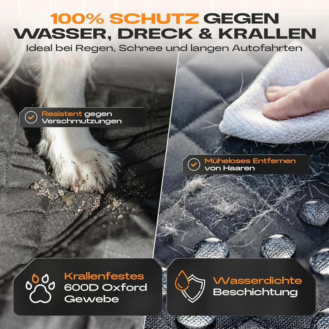 Naturiz® Kofferraumschutz Hund mit Seiten- & Ladekantenschutz - Hundedecke Auto Kofferraum - Univers