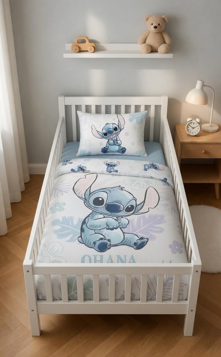 Jerry Fabrics Stitch Ohana Wendebettwäsche 100x135 cm mit Kissenbezug 100% Baumwolle