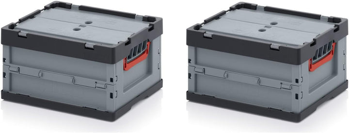 2x Profi Faltbox 40 x 30 x 22 mit Deckel inkl. Zollstock * 2er Set