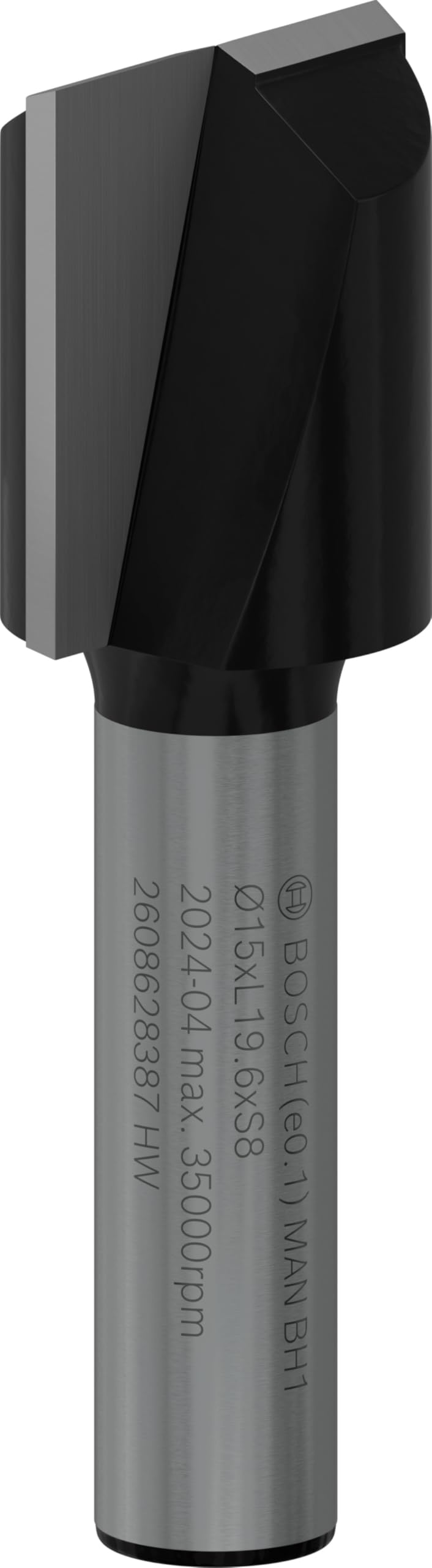 Bosch Professional Nutfräser Standard for Wood (Ø 15 mm, Arbeitslänge 19,6 mm, Zubehör Handfräse, 8m