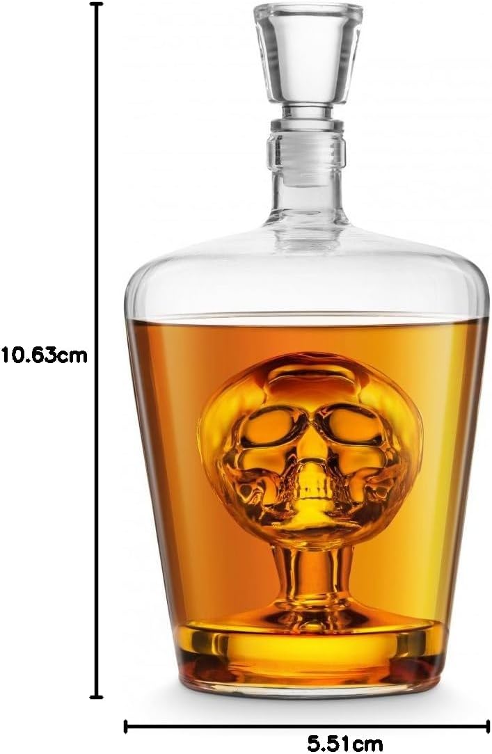 Final Touch Brainfreeze Skull Decanter Dekanter Schädel Perfekt für Vodka, Obstbrand, Wein, Whiskey,