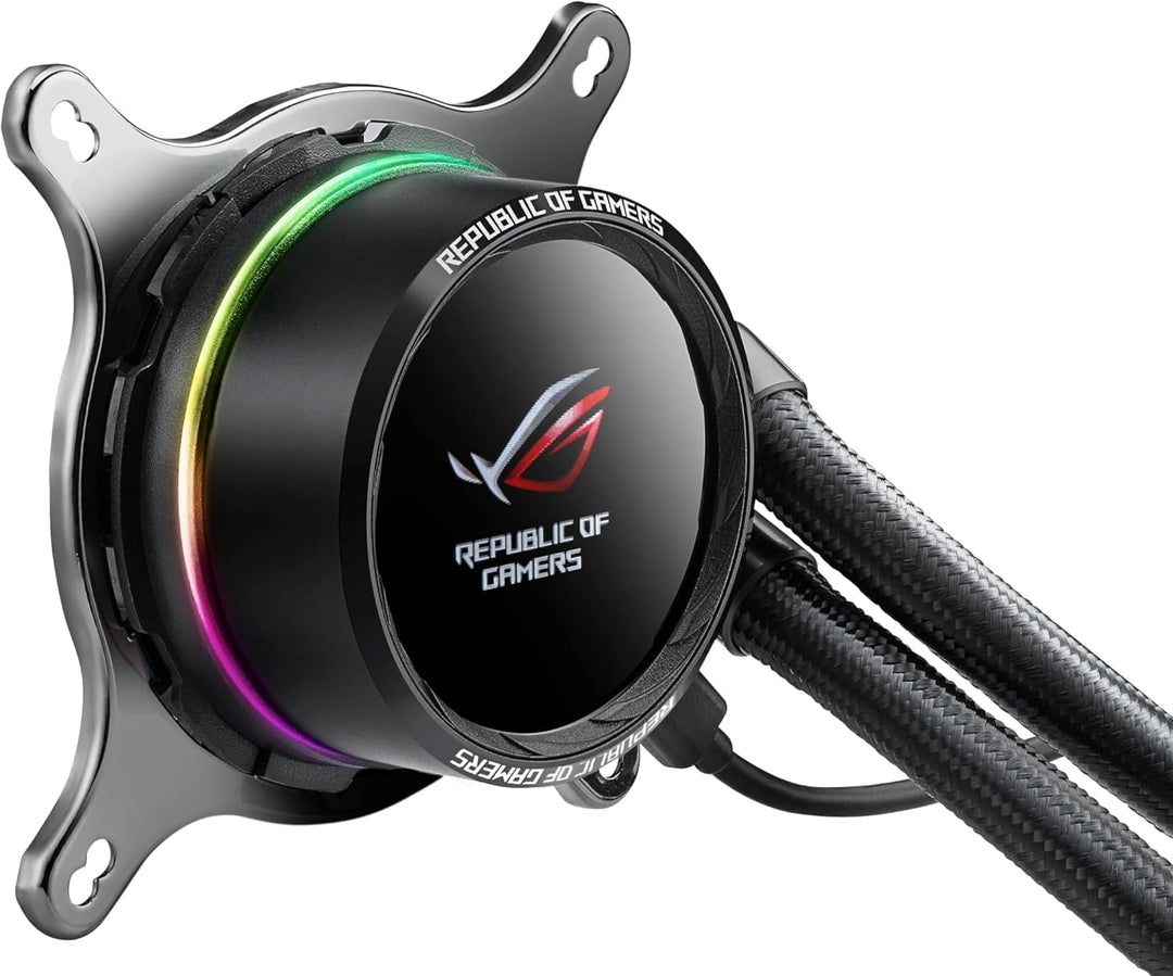 ASUS ROG Ryuo 120 All-in-One CPU-Wasserkühlung (1,77 Zoll OLED Display, Aura Sync RGB, ROG-120 mm-Lü
