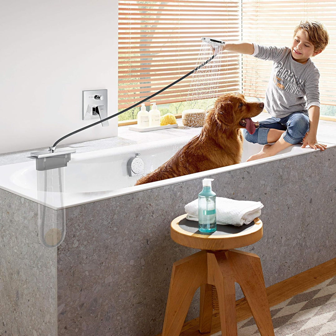 hansgrohe Schauchbox (sBox) eckiges Fertigset, Chrom Chrome Fertigset eckig, Chrome Fertigset eckig