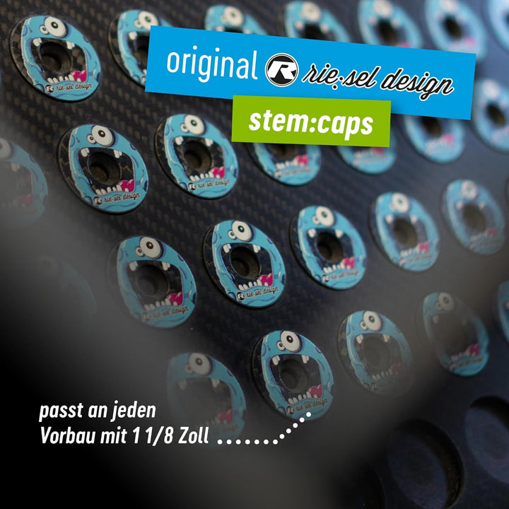 Riesel Design® 1x stem:Cap Ahead Kappe aus Carbon inkl. Aluminium Schraube für Rennrad, Cyclocrosser