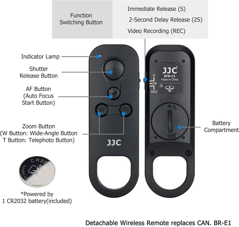 JJC Kamera Handgriff Mini Griffstativ mit BR-E1 Bluetooth Fernbedienung für Canon EOS R10 R7 R6 R5 R