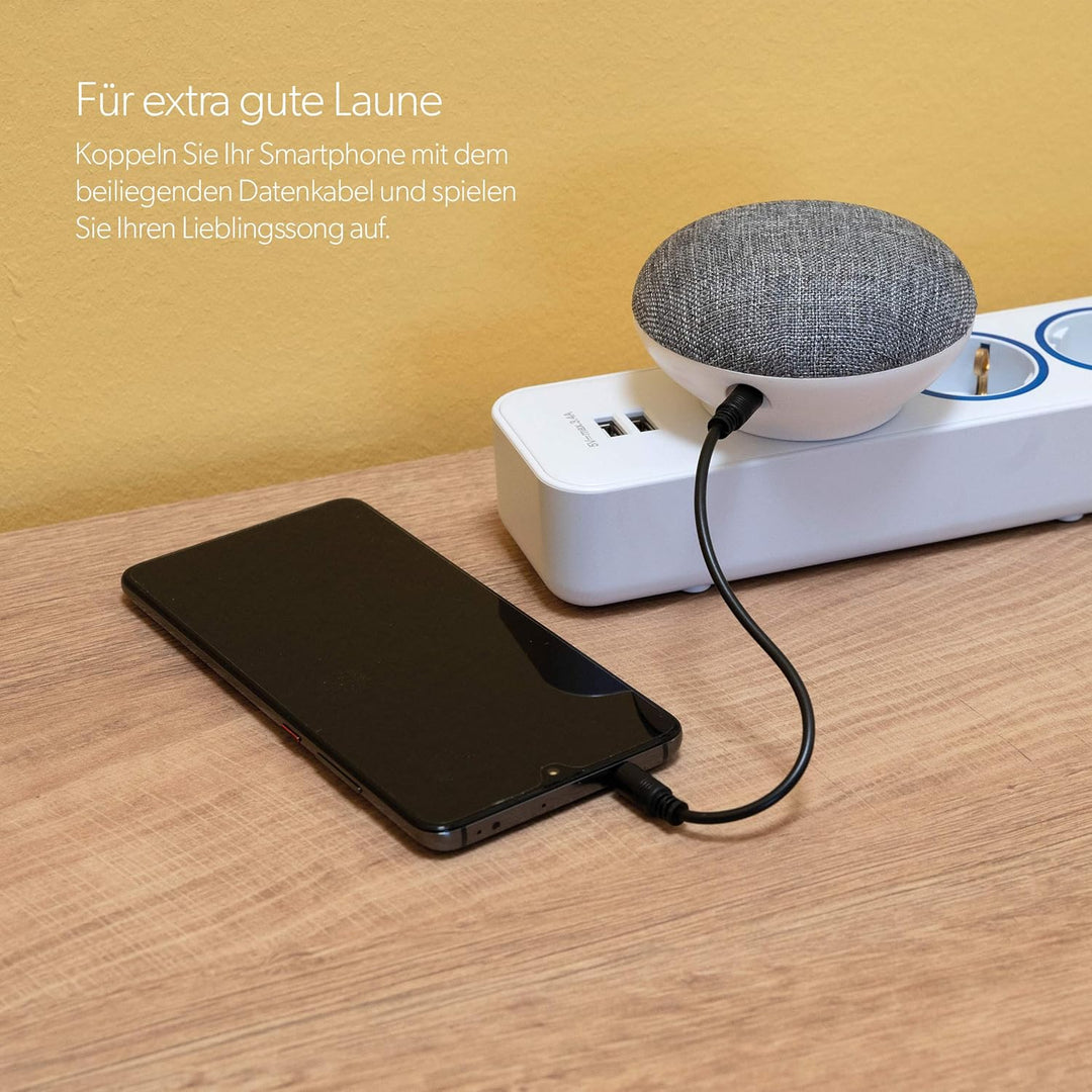 UNITEC Funk-Gong WDMP10 mp3, Türklingel, Aufspielen eigener Melodien, 4 Lautstärkestufen bis 110dB,