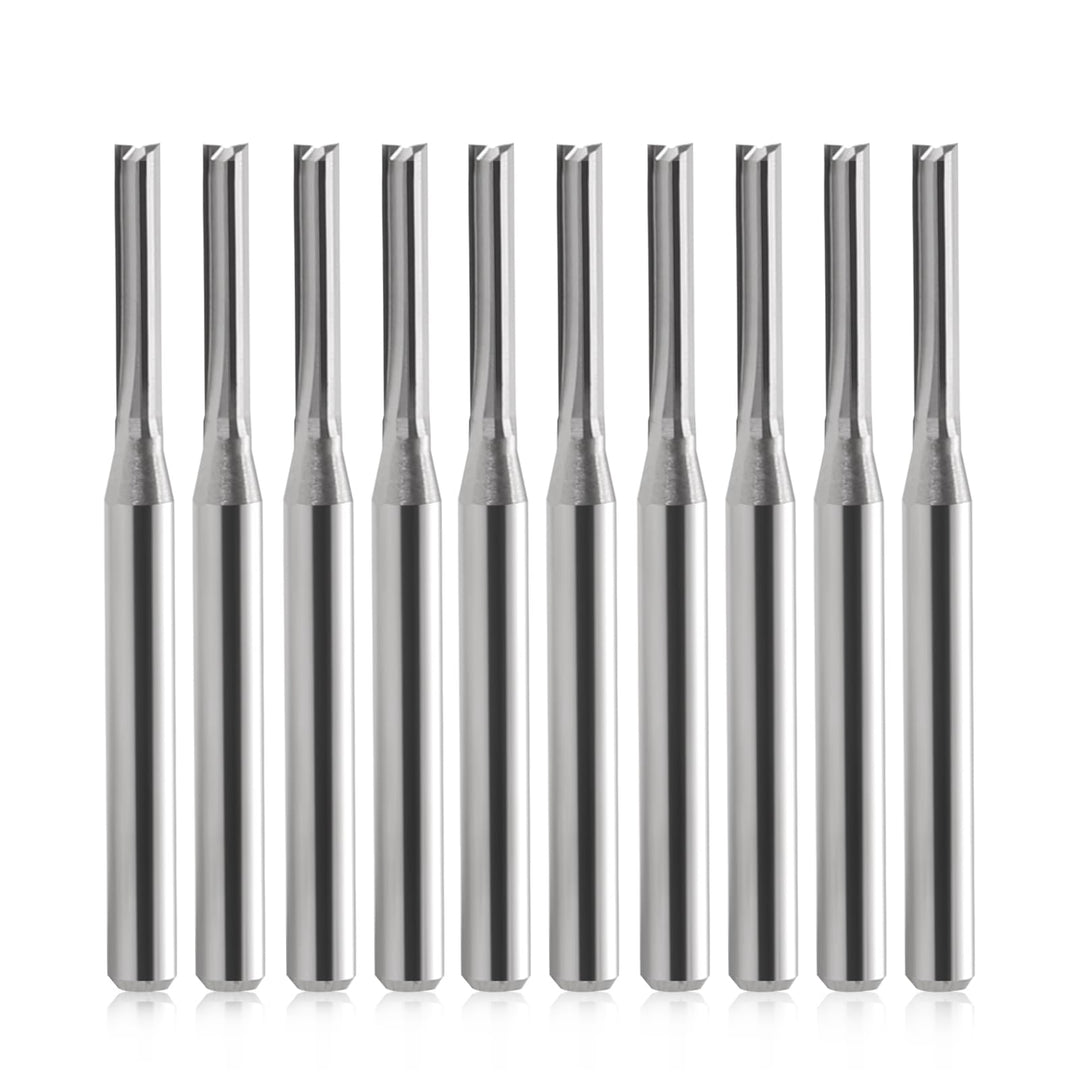 Schaftfräser,CNC fräser,fräser für oberfräse ,2 Flöten Gerade Fräser ，fräser 3.175mm 1/8"schaft，2mm