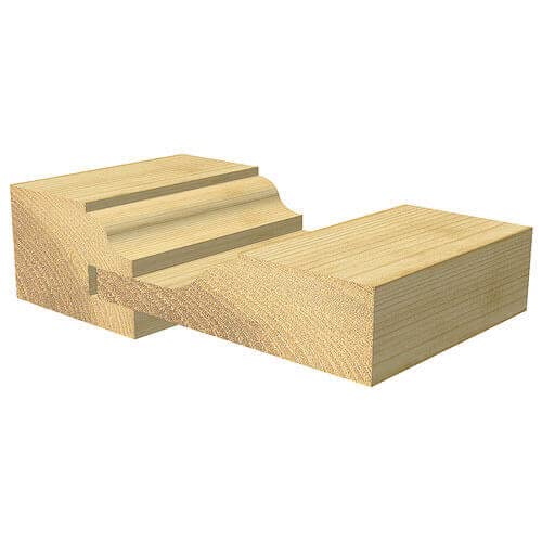 Trend Panel Door Set Ogee, bestehend aus einem Easyset Profile Scriber und Panel Raiser Cutter. Wird