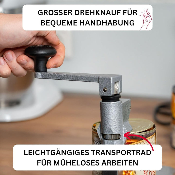 Westmark Dosenöffnermaschine zur Tischmontage, Für Gastronomie/Profi-Küchen, Länge: 84 cm, Stahl/Ede