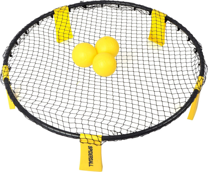 Ocean 5 Spiderball Set, Ball-Spiel mit Netz, 3 Bällen und Tragetasche - zum Spielen im Park, Garten,