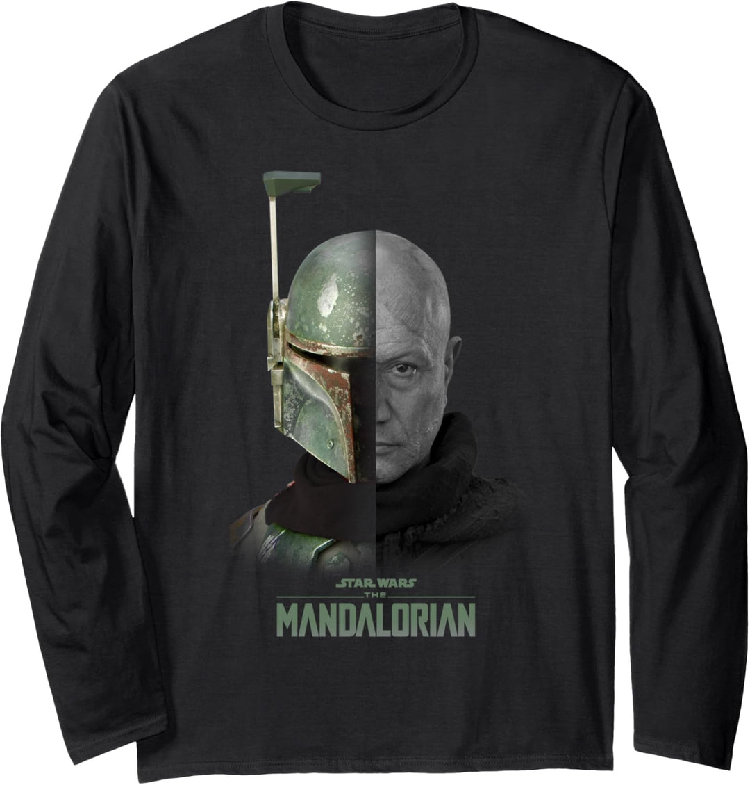Star Wars: The Mandalorian Boba Fett Split Face Langarmshirt