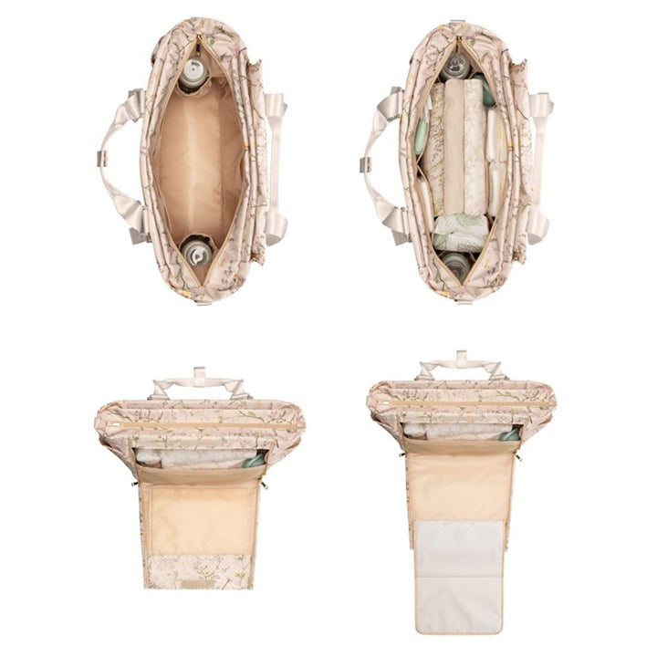 Kikkaboo Wickeltasche Florence Wickelunterlage, Reissverschluss, Flaschentaschen beige, Beige