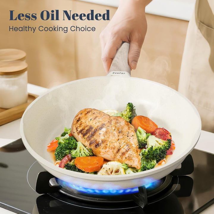 Keramik Pfanne 28cm Antihaft Beschichtet, Bratpfanne Induktion, Omelette Pfanne, Cooking Frying Pan,