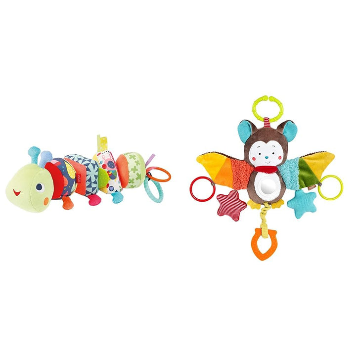Fehn 055399 Activity-Puzzle-Raupe Color Friends – Motorikspielzeug zum Greifen & Activity-Spieltier