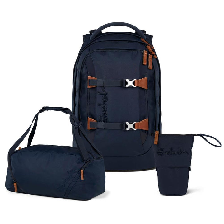 Satch Pack Pencil Slider Edition Schulrucksack Set 3tlg. inkl. Sporttasche (Nordic Blue Skandi), Nor
