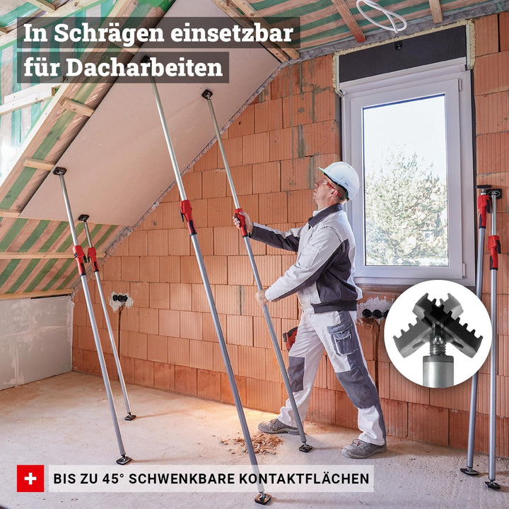 BESSEY Decken- und Montagestütze STE250 mit Pumpgriff, Verstellweg 1450-2500 mm, äusserst stabile Ko