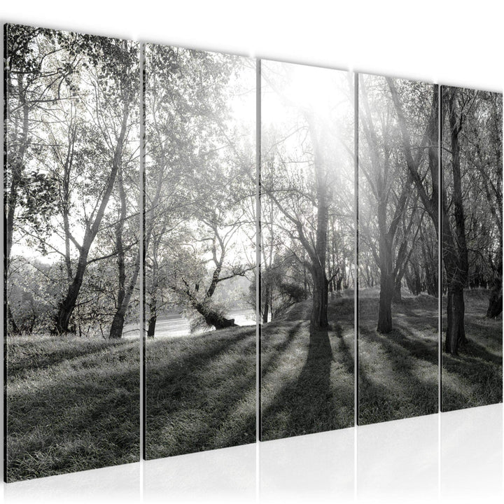 Runa Art Bild Wald Landschaft Wandbilder auf Vlies Leinwand 5 Teilig Wanddekoration Schlafzimmer Woh
