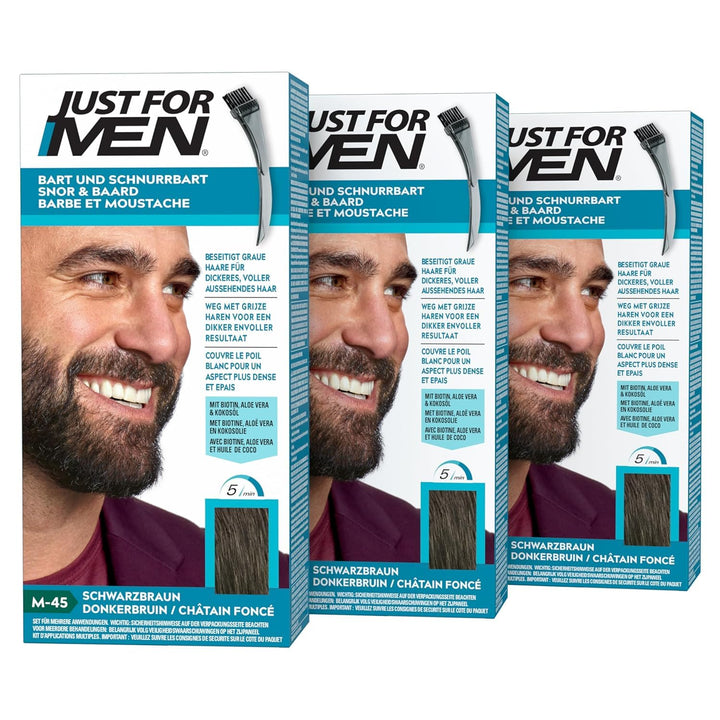 Just For Men Bart Und Schnurrbart, Bartfarbe, Bart Tönung Für Männer, Einfache Anwendung, Eliminiert