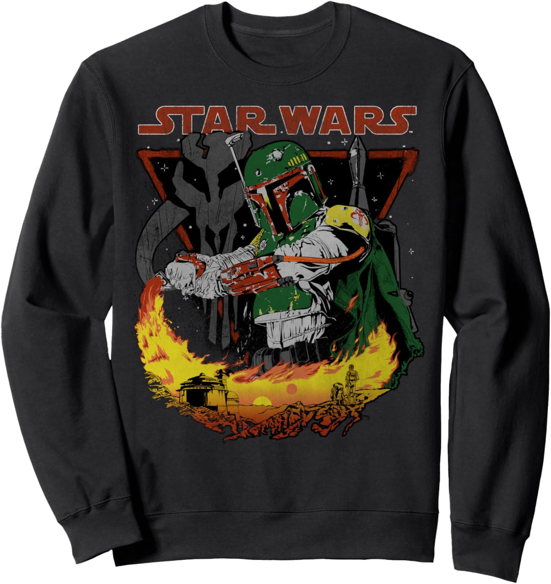 Star Wars Boba Fett Skull Triangle Poster Sweatshirt