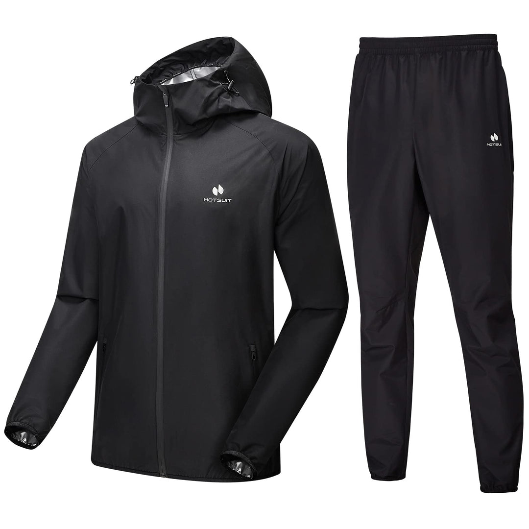 HOTSUIT Schwitzanzug herren Herren-Sauna-Trainingsanzug,Sauna-Reissverschluss, Fitness schwitzjacke