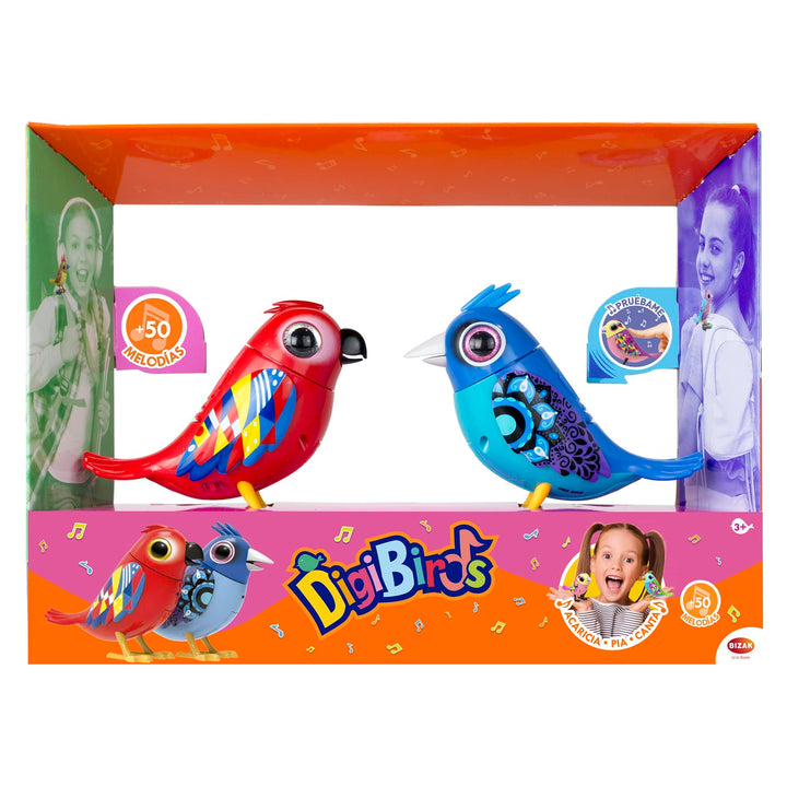 Bizak 62008611 Pájaro Spielzeug, Rot/Blau, 8.5 Centimeters
