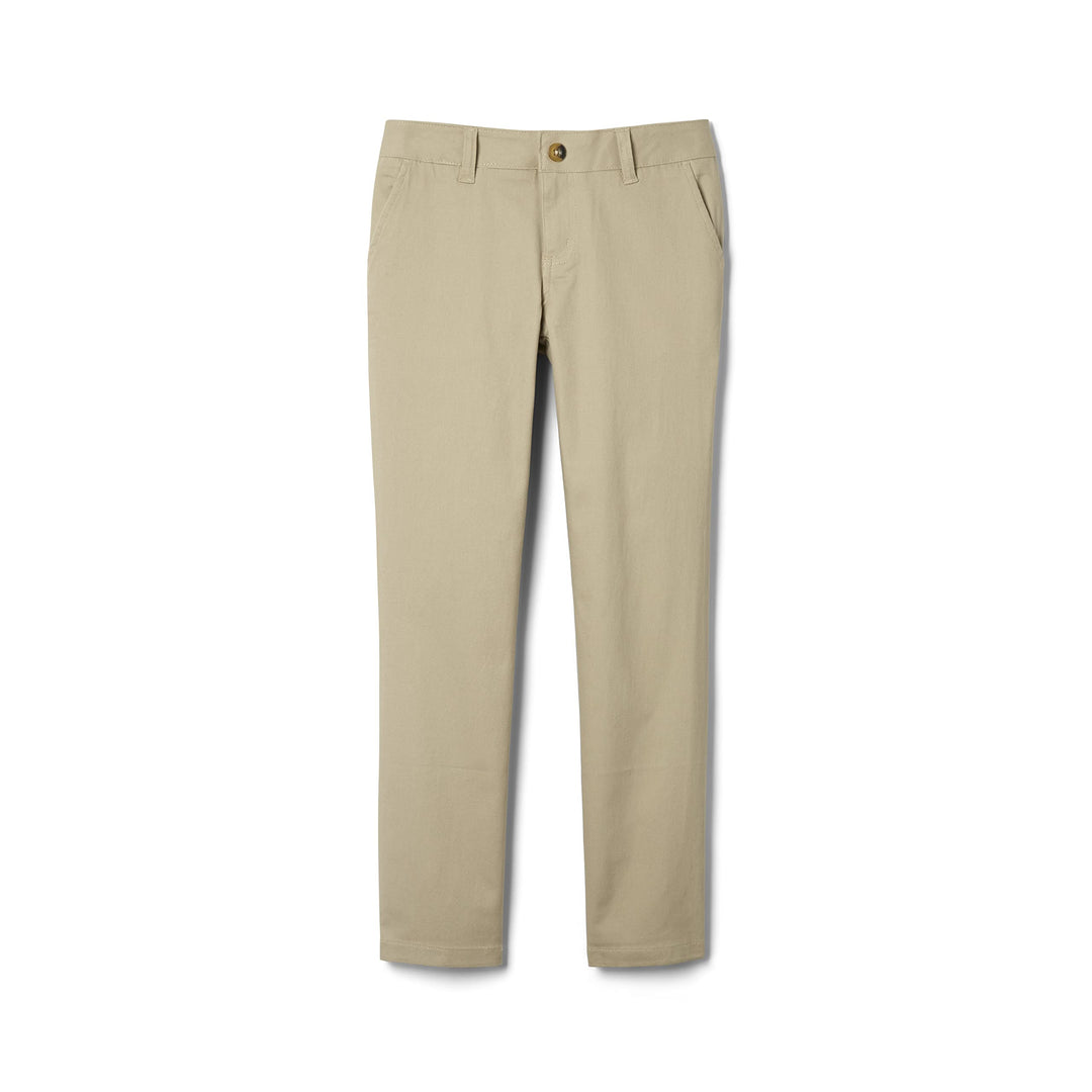 French Toast Mädchen Adjustable Waist Stretch Twill Straight Leg Pant (Standard & Plus) Hose 5 Khaki