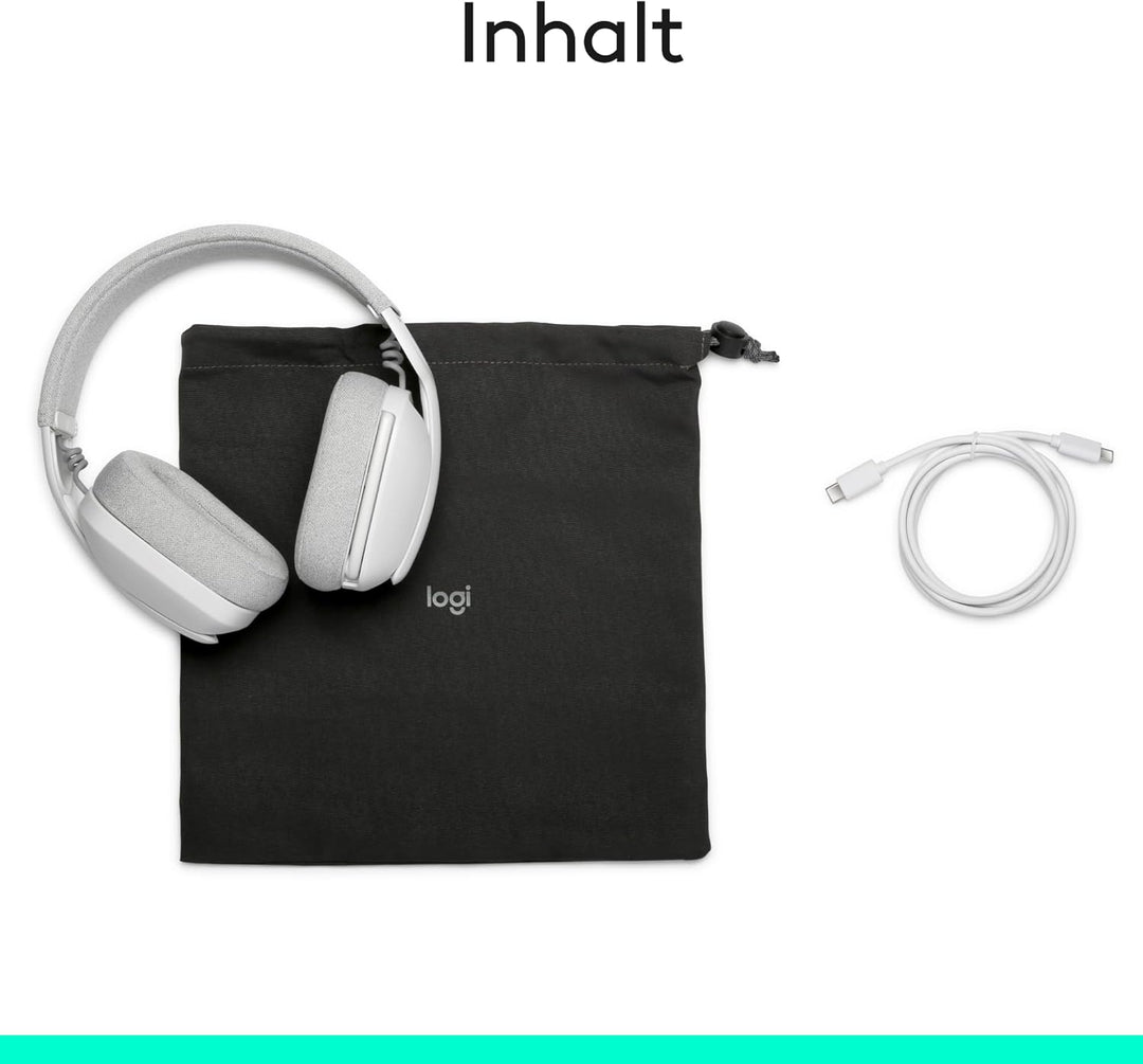 Logitech Zone Vibe 100 Leichte, kabellose Over-Ear-Kopfhörer mit geräuschunterdrückendem Mikrofon, M