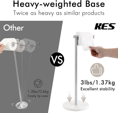 KES Toilettenpapierhalter Stehend Klopapierhalter Edelstahl SUS304 WC Rollenhalter Klorollenhalter T