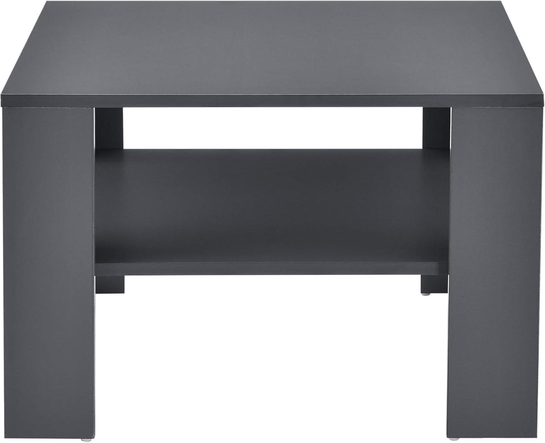 [en.casa] Couchtisch Aachen Beistelltisch 60x60x40 cm Wohnzimmertisch mit Ablage Sofatisch Kaffeetis