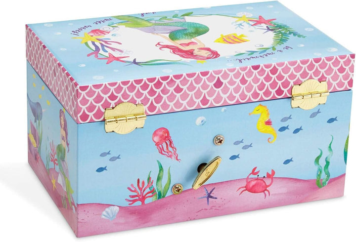 Jewelkeeper - Nixenspieldose und Schmuckset für kleine Mädchen - 3 Meerjungfrauengeschenke für Mädch